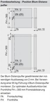 Blum Distanzpuffer, Bohrdurchmesser 5 mm, 993.0530